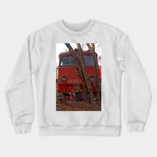 Disused loco, Romania Crewneck Sweatshirt